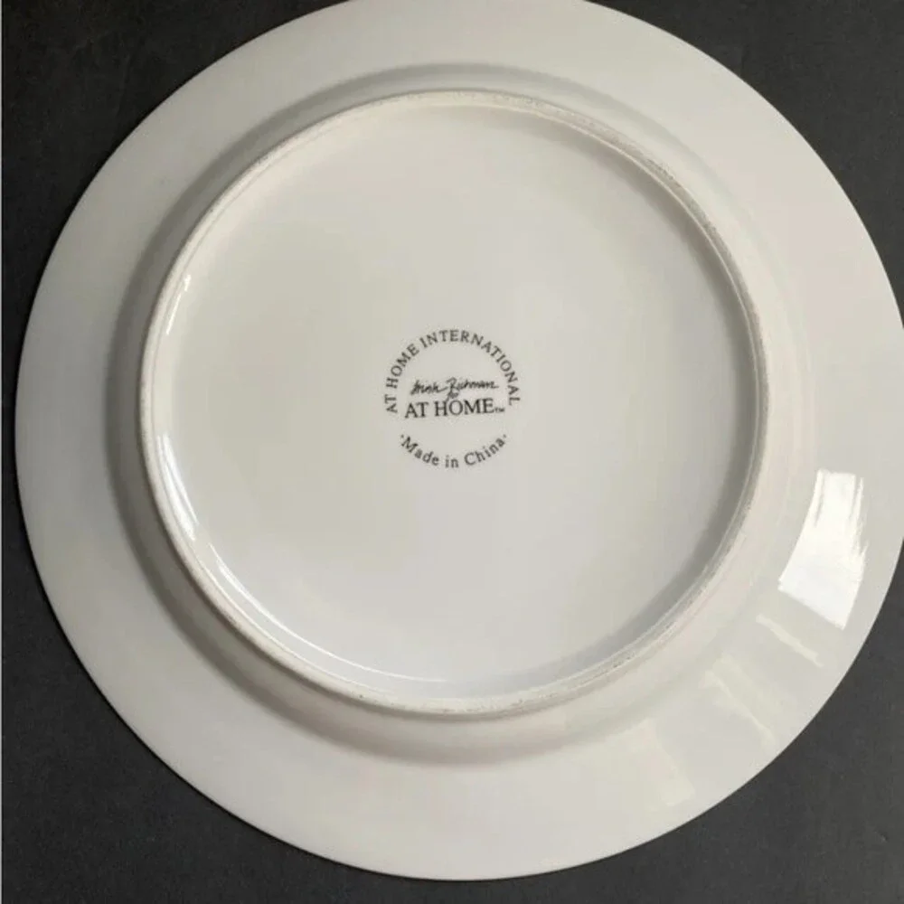 Crate & Barrel Trish Richman At Home Red Reindeer Christmas Platter 12